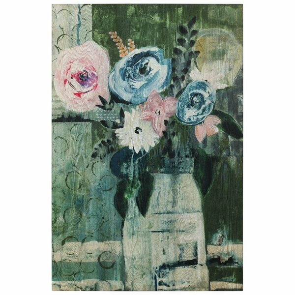 Empire Art Direct Modern Floral Circle Fine Giclee Printed Directly on Hand Finished Ash Wood Wall Art FAL-127156-3624